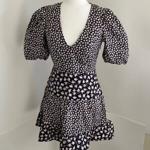 French Connection Black and Pink Mini Dress